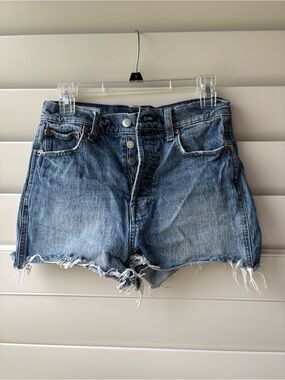 GAP cheeky short sky high Distressed Light Blue Denim Shorts